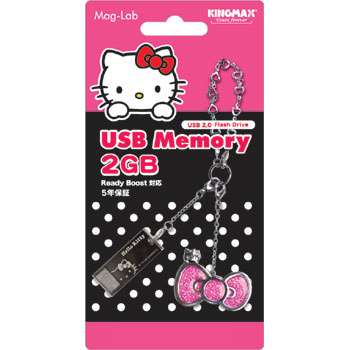 ハローキティ USBメモリー 2GB 防水 Kingmax-kittyUSB2GBtypeB-bl