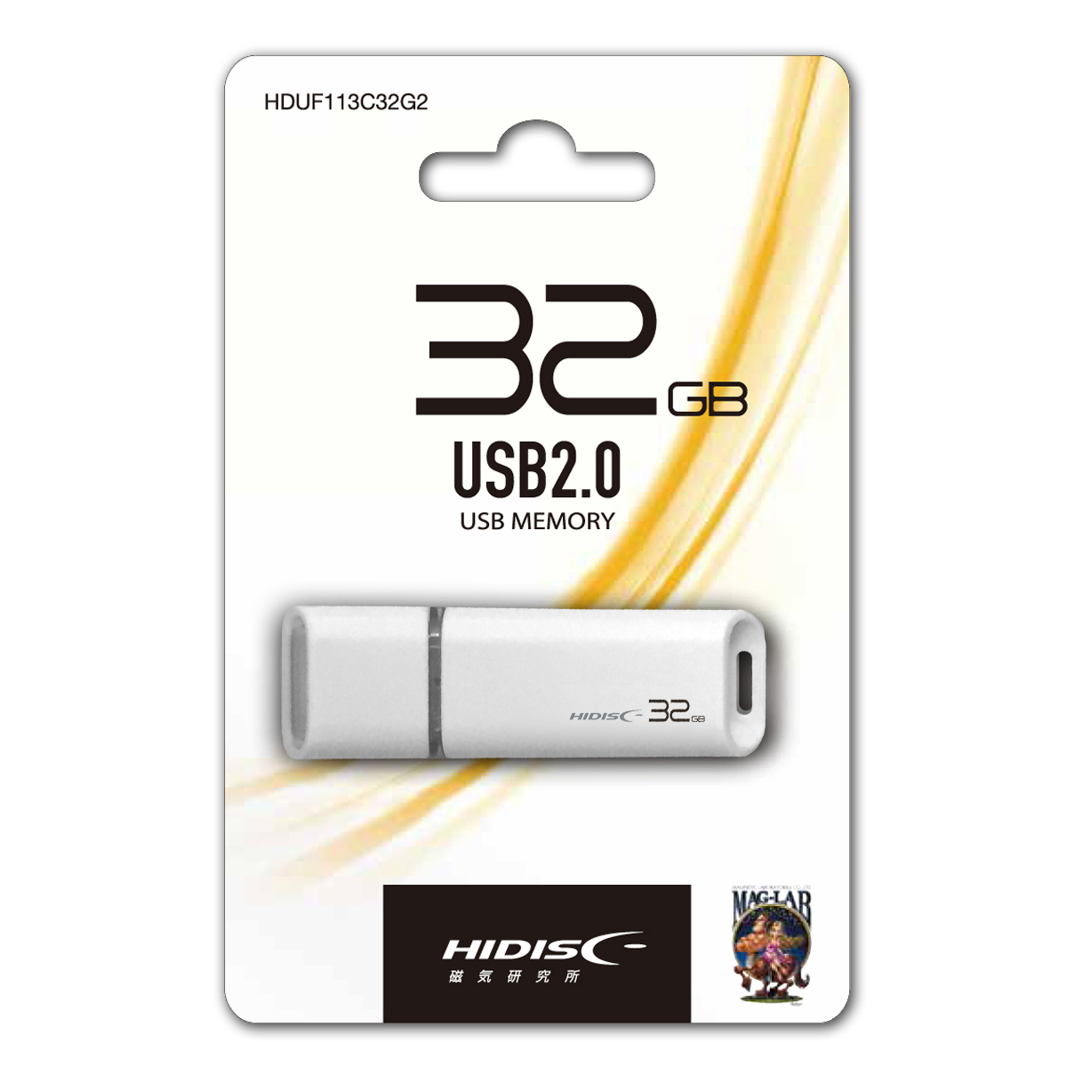 HIDISC USB 2.0 フラッシュドライブ 32GB 白 キャップ式 | HIDISC 株式 