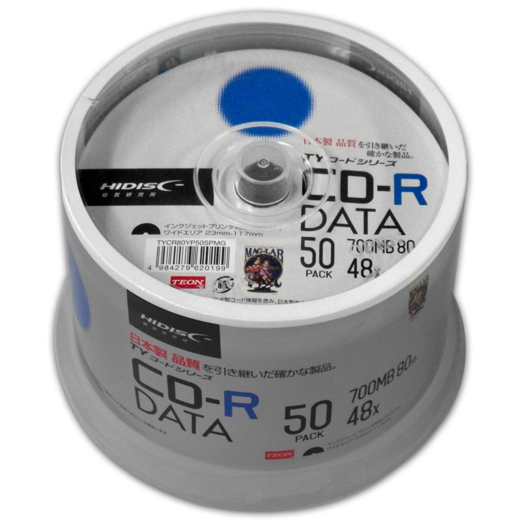 ＜TY技術を引き継いだ国産同等品質＞【TYコードシリーズ】HIDISC DVD-R データ用 16倍速 4.7GB ホワイトワイドプリンタブル スピンドルケース  50枚 | HIDISC 株式会社磁気研究所