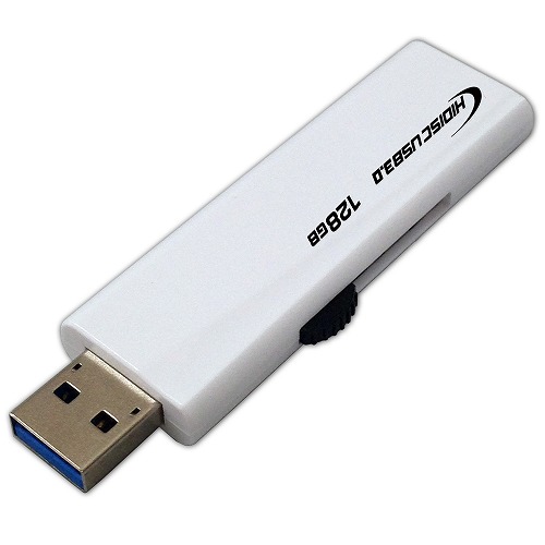 ＜スマホ対応USBメモリ＞　HIDISC OTGUSB 3.0 フラッシュドライブ 128GB 高速読込80MB/s　ダブルスライド式