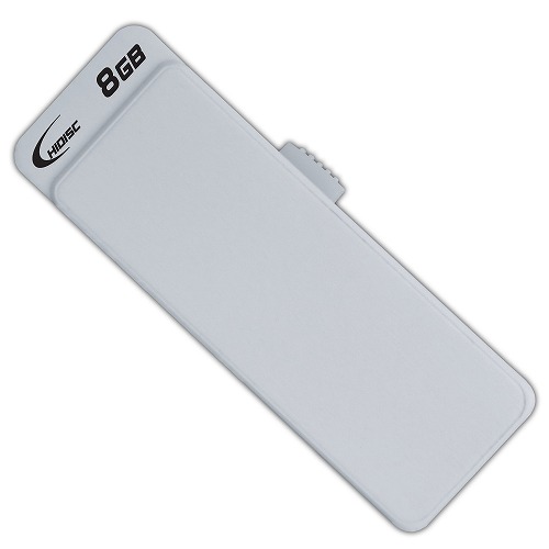 USB 2.0 フラッシュドライブ 8GB 白 スライド式