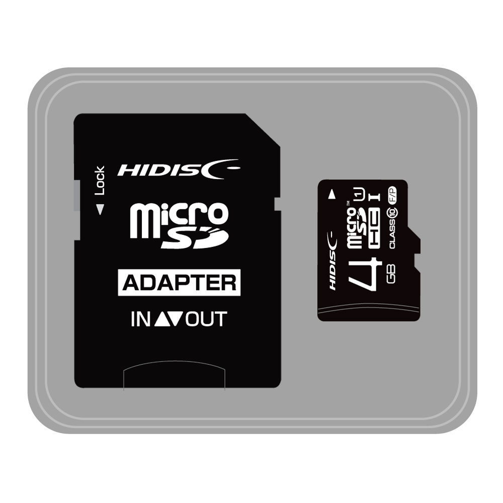 HIDISC microSDHCカード 4GB CLASS10 UHS-1対応 “高速転送 Read70” SD変換アダプタ付き | HIDISC  株式会社磁気研究所