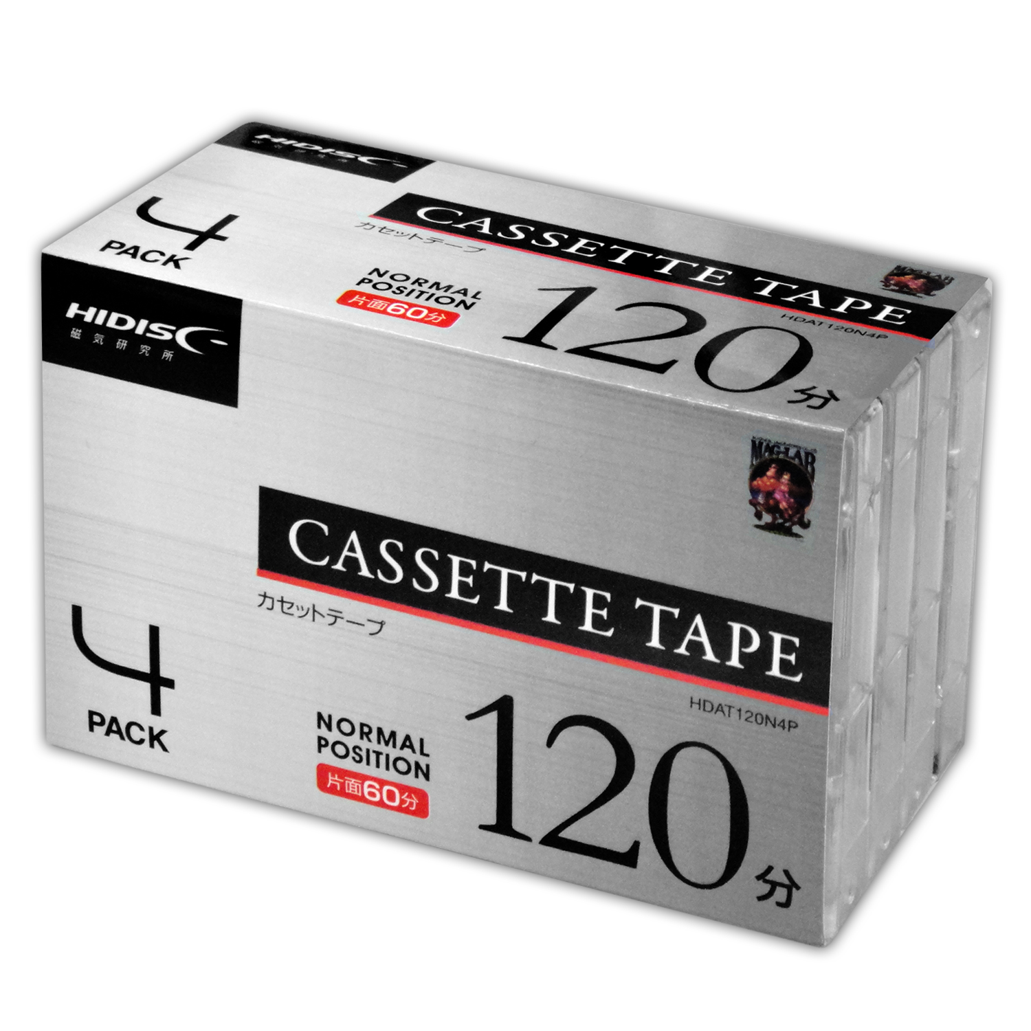 カセットテープ ノーマルポジション 120分 4巻