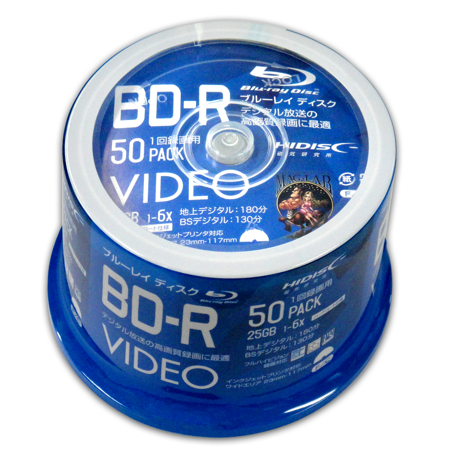 ロジテック BD-R AACS対応 ブルーレイディスク Blu-ray Disc 6倍速 1回録画用 記録用 25GB 記録メディア スピン データ 用メディア
