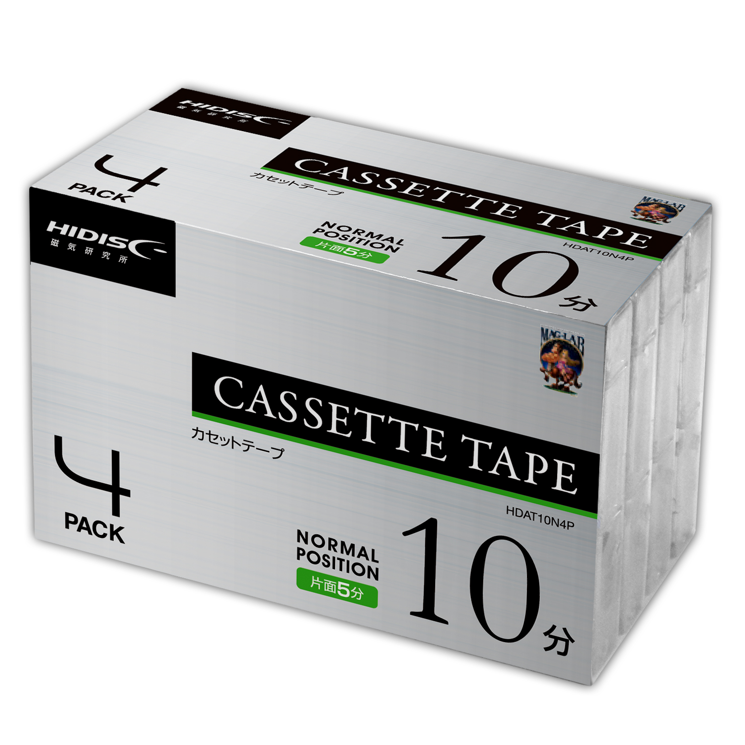 カセットテープ ノーマルポジション 10分 4巻