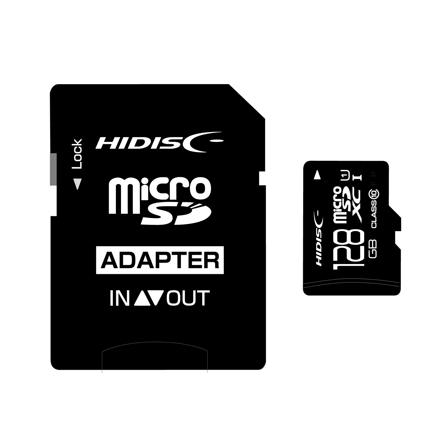 HIDISC microSDHCカード 128GB CLASS10 UHS-1対応  SD変換アダプタ付き