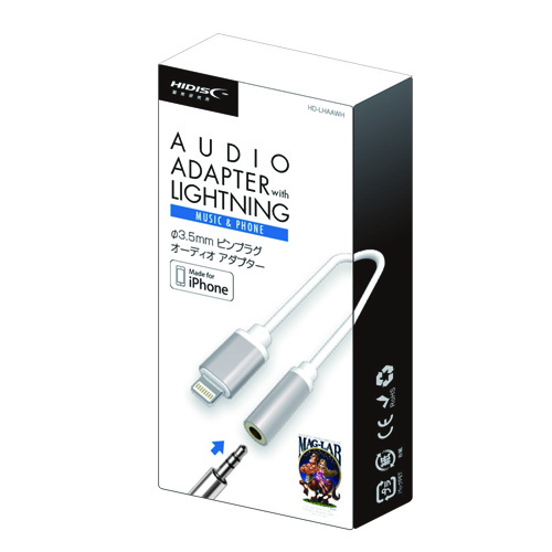 HIDISC Audio Adapter with Lightning 3.5mm ピンプラグオーディオアダプタ