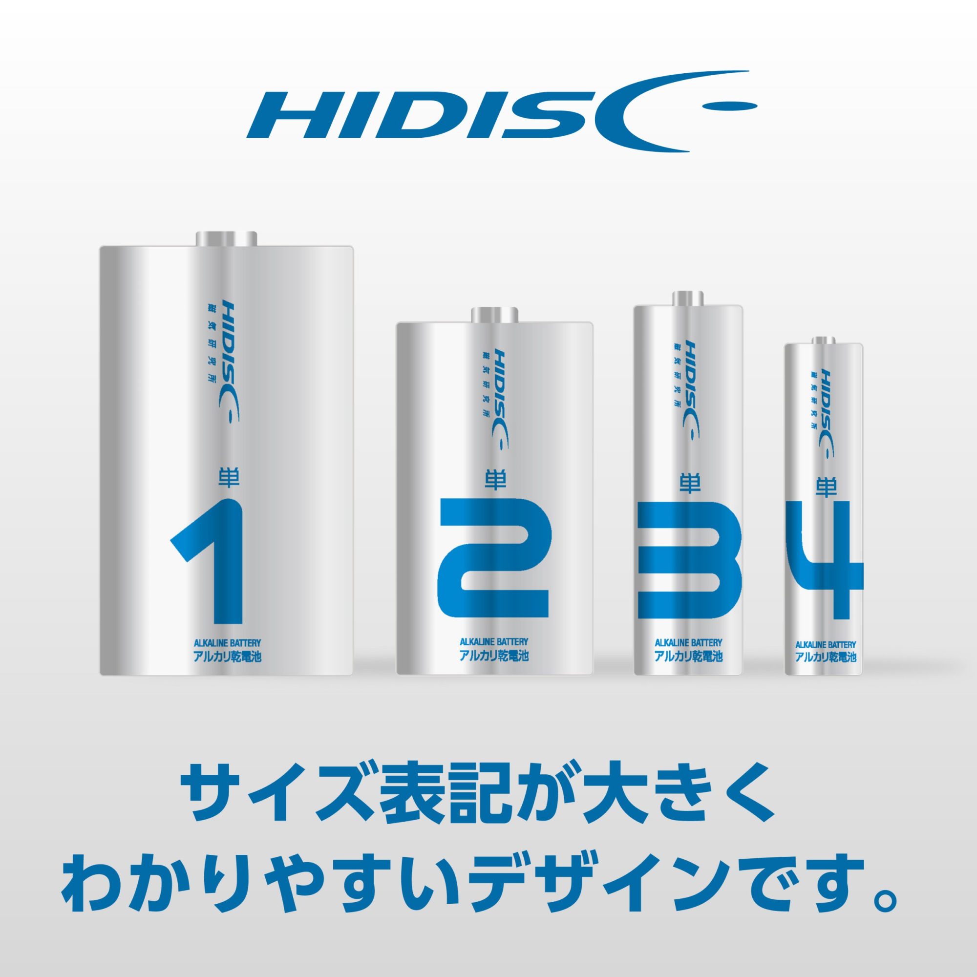 アルカリ乾電池 単1形2本パック HDLR20/1.5V2P | HIDISC 株式会社磁気 