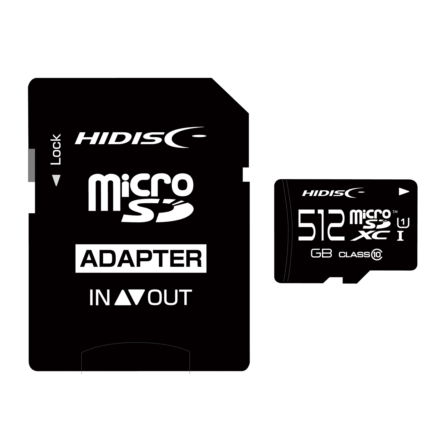 HIDISC microSDXCカード 512GB CLASS10 UHS-1対応  SD変換アダプタ付き