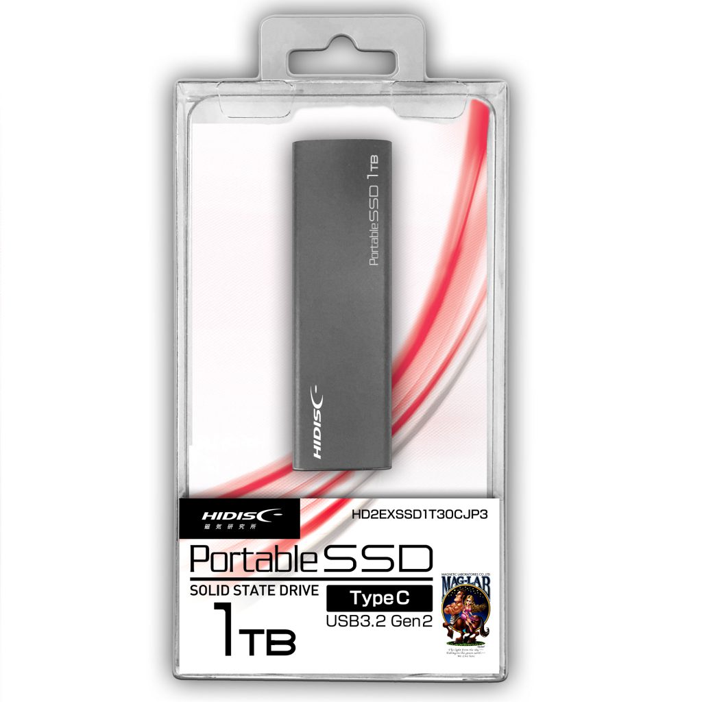 HIDISC USB3.2 Gen2 Type-C対応外付けSSD 512GB HD2EXSSD512G30CJP3
