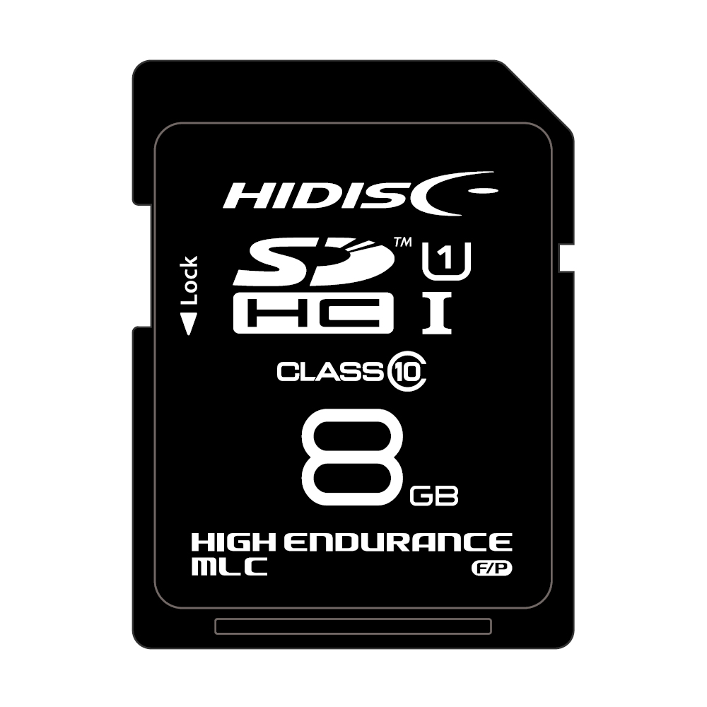 HIDISC MLC採用高耐久SDメモリーカード KIOXIAチップ採用 HDSDHC8GMLPJP3
