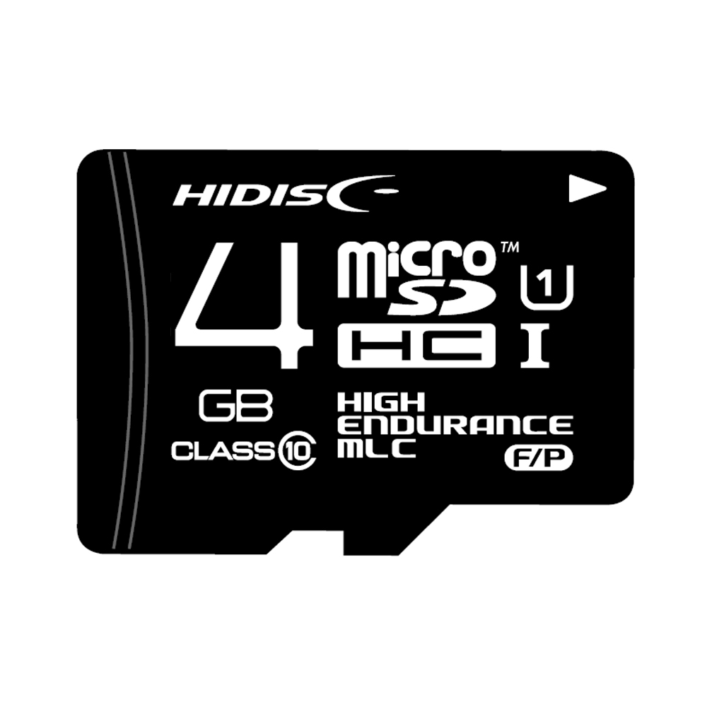 HIDISC MLC採用高耐久 microSDHCカード KIOXIAチップ採用 HDMCSDHC4GMLPJP3