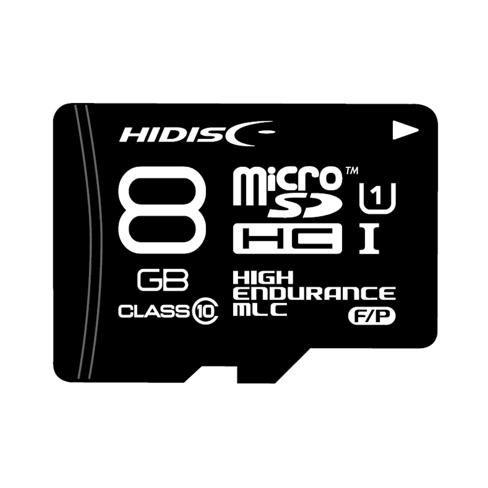 HIDISC MLC採用高耐久 microSDHCカード KIOXIAチップ採用 HDMCSDHC8GMLPJP3