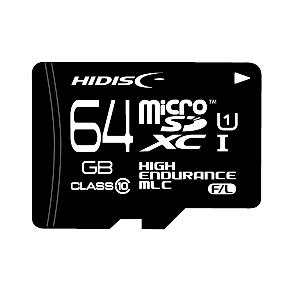HIDISC MLC採用高耐久microSDXCカード Hynix, Samsungチップ採用 HDMCSDXC64GMLLJP3