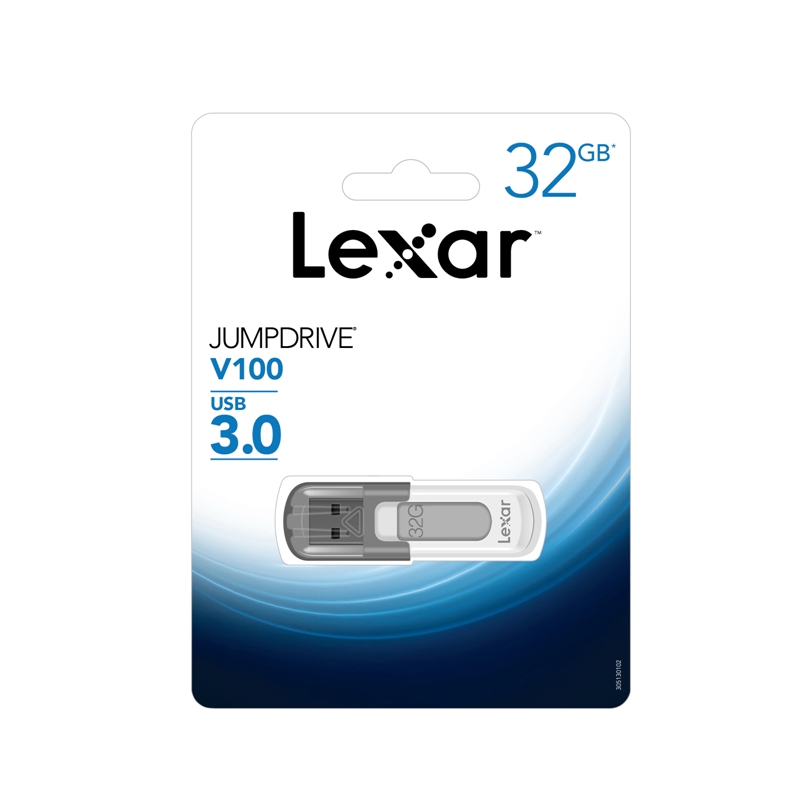 最大読込速度：100MB/秒 Lexar USB 3.0 フラッシュドライブ 32GB ホワイト キャップ式 LJDV100032G-BNHNJ