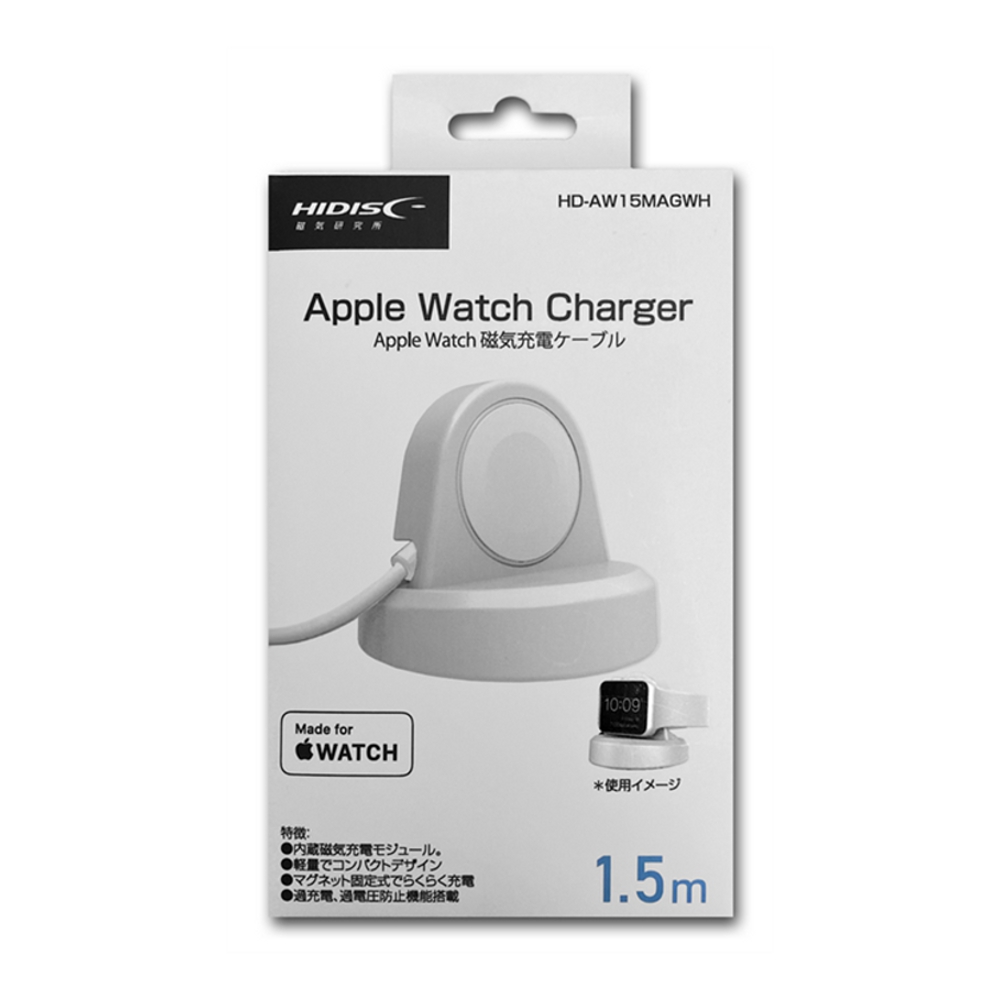 HIDISC Apple Watch 磁気充電ケーブル HD-AW15MAGWH