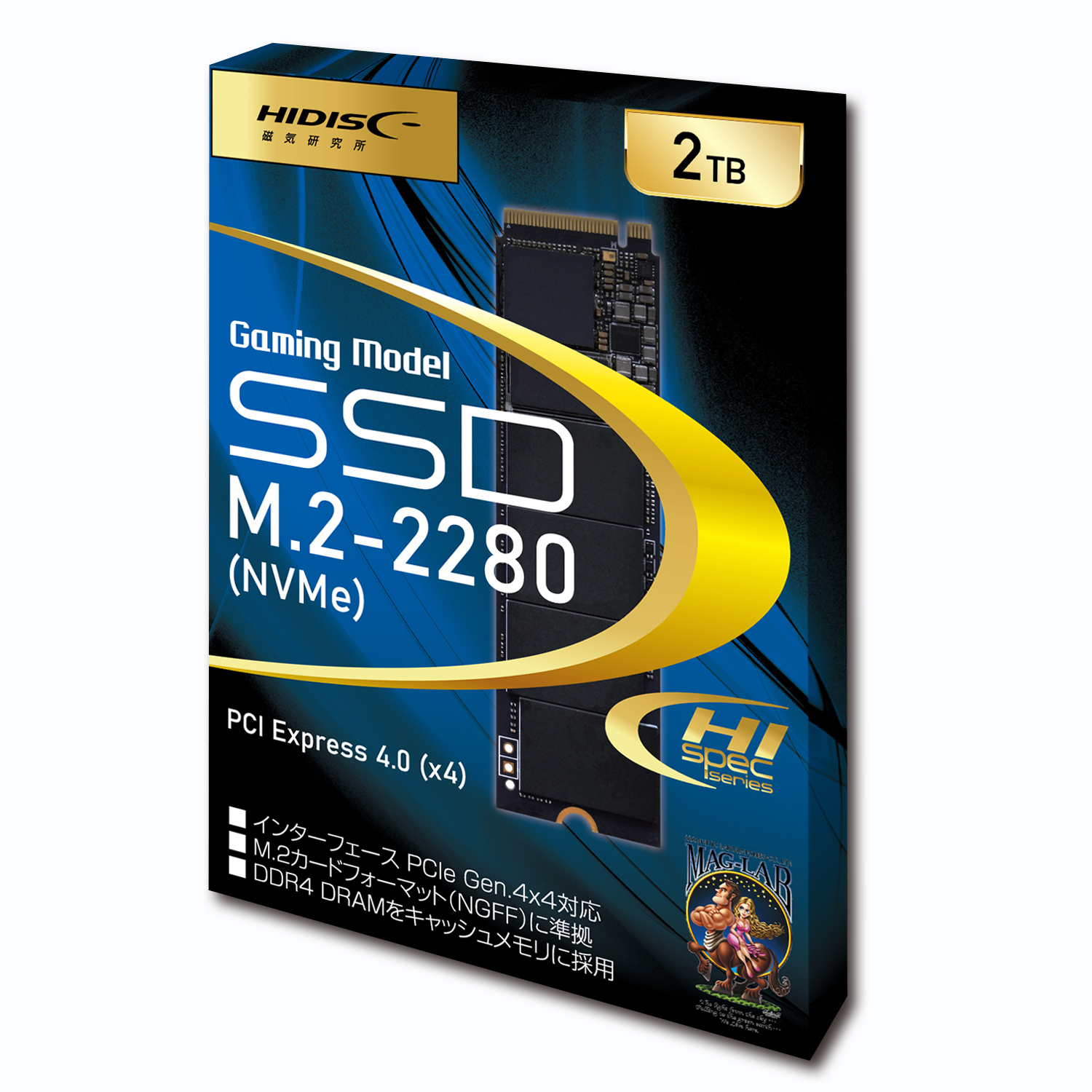 HIDISC Gaming Model SSD M.2-2280(NVMe) PCI Express4.0(x4) HDM2-E18-2TB
