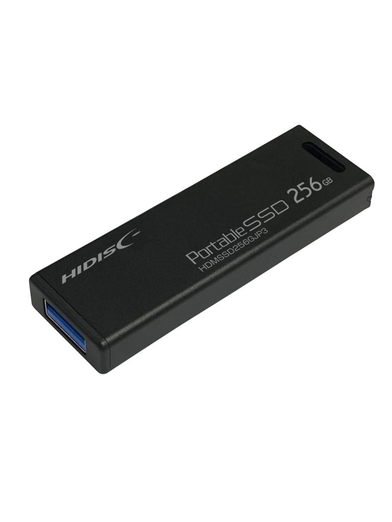 HIDISC USB3.2 Gen2対応データ/録画用 MiniStickポータブルSSD 256GB 