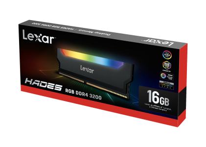 Lexar Hades RGB DDR4 3200 デスクトップ用メモリ LD4BU0016G-R3200GSLH 16GB(16GB x 1)