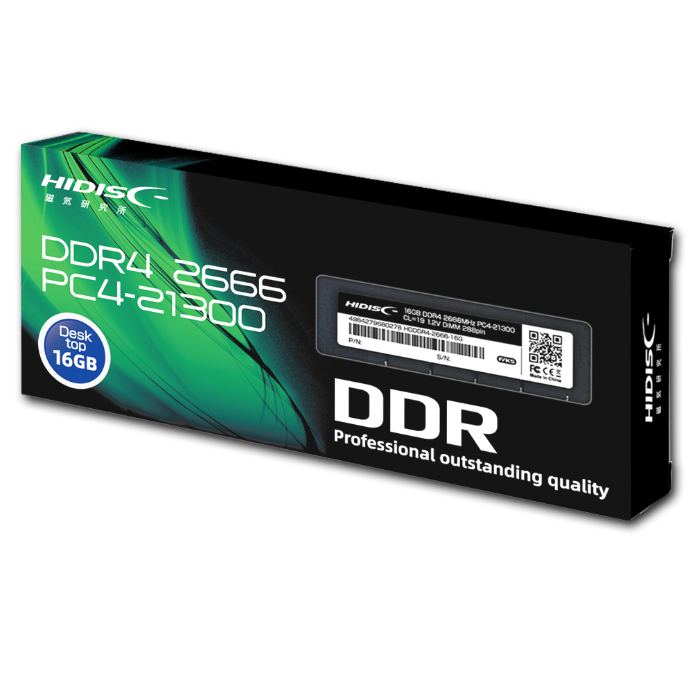 HIDISC DDR4 2666 デスクトップ用メモリ HDDDR4-2666-16G 16GB(16GB x 1)