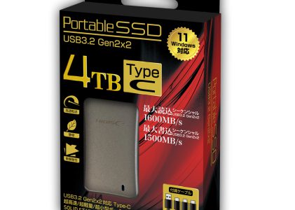 HIDISC USB3.2 Gen2x2 最大読込1600MB/s 最大書込1500MB/s ポータブルSSD 4TB  HD4EXSSD4TBPM30C