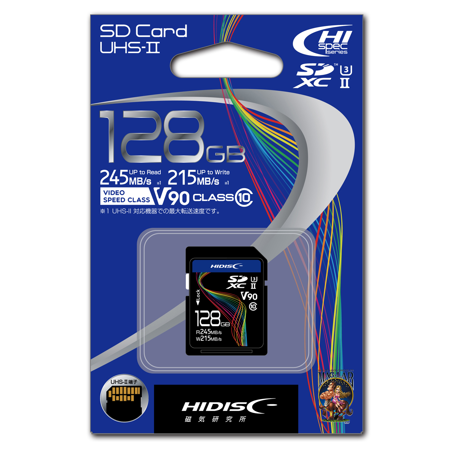 HIDISC 超高速SDXCカード 128GB CLASS10 UHS-II, U3, V90対応 HDSDX128GCL10U3JP3V90