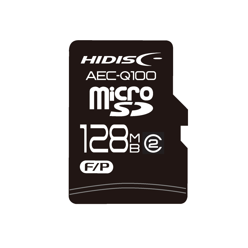 AEC-Q100対応 HIDISC 車載用途向けSLCチップ搭載 microSDカード 128MB