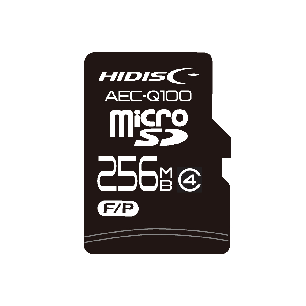 AEC-Q100対応 HIDISC 車載用途向けSLCチップ搭載 microSDカード 256MB