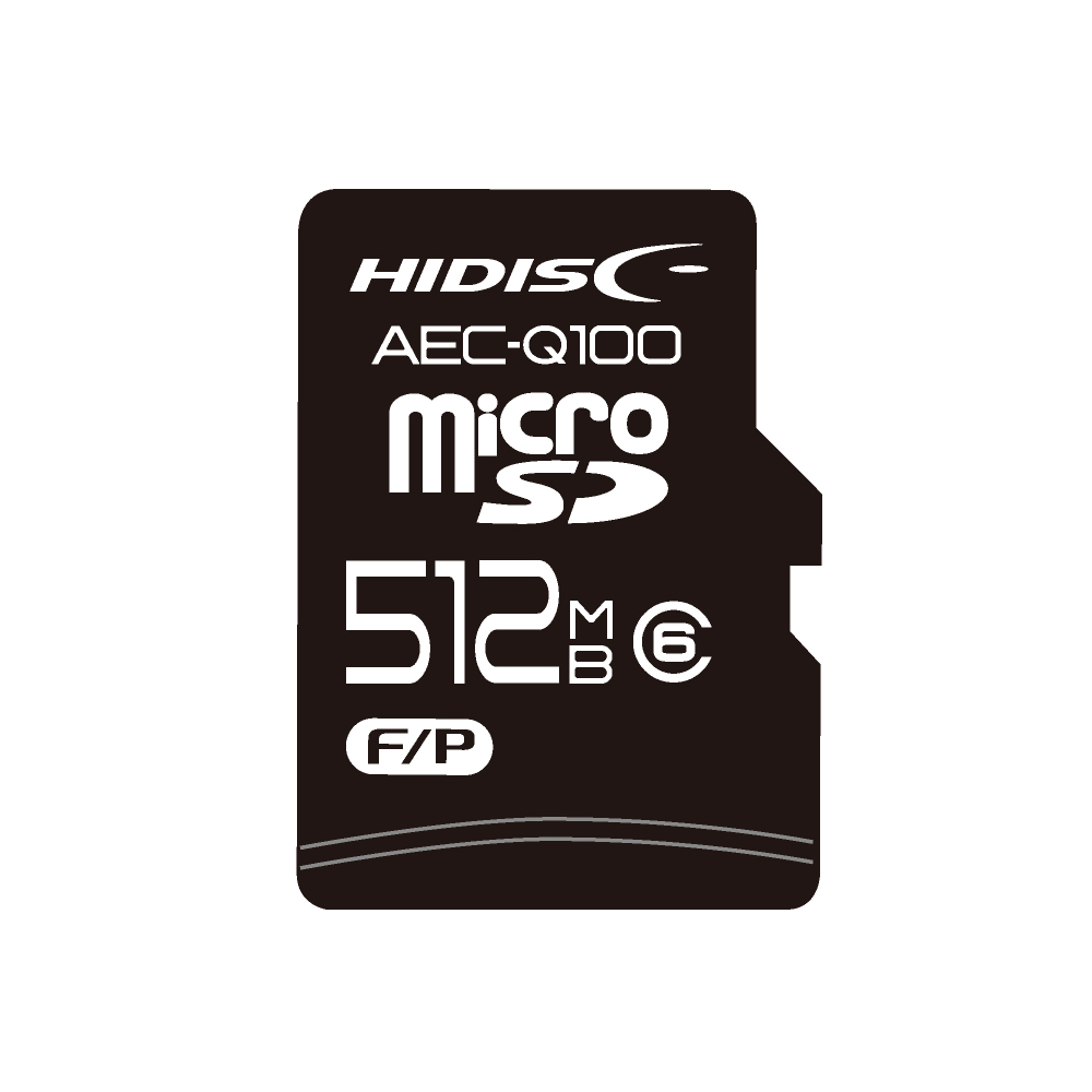 AEC-Q100対応 HIDISC 車載用途向けSLCチップ搭載 microSDカード 512MB