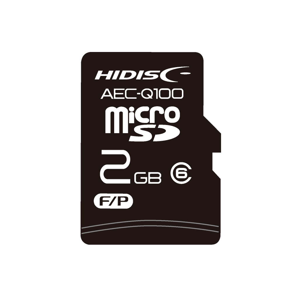 AEC-Q100対応 HIDISC 車載用途向けSLCチップ搭載 microSDカード 2GB