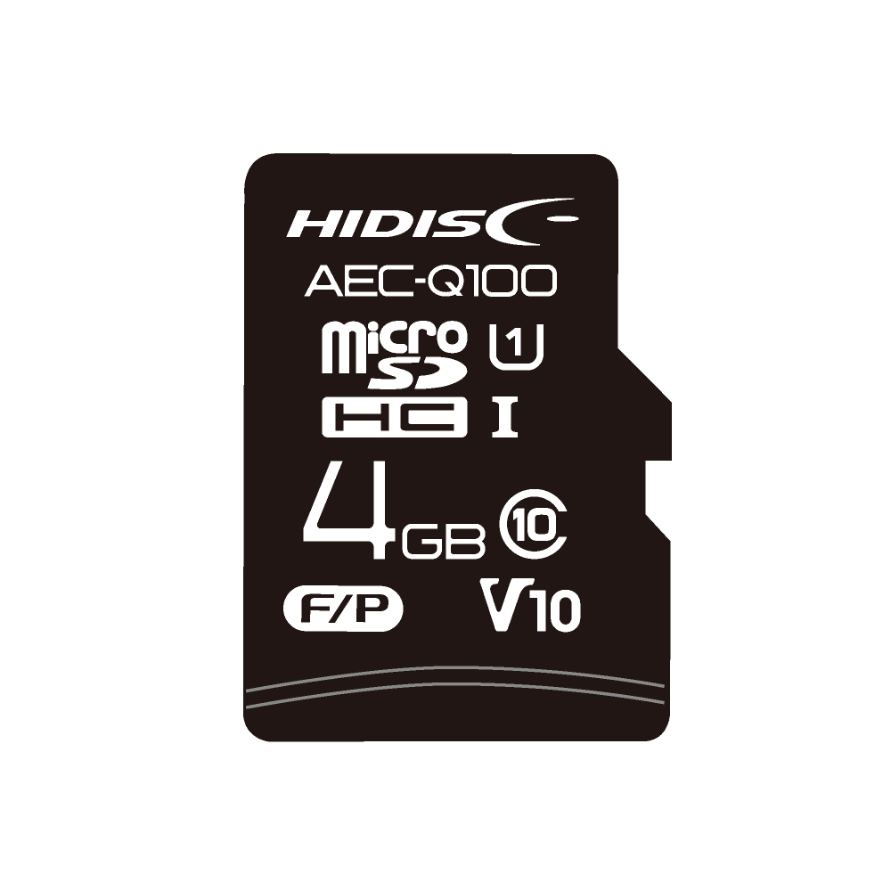 AEC-Q100対応 HIDISC 車載用途向けMLCチップ搭載 microSDカード 4GB