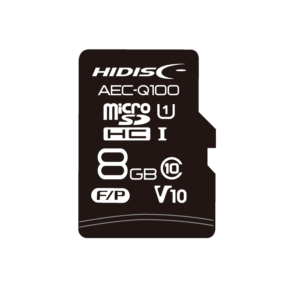 AEC-Q100対応 HIDISC 車載用途向けMLCチップ搭載 microSDHCカード 8GB