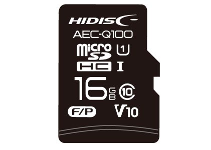 AEC-Q100対応 HIDISC 車載用途向けMLCチップ搭載 microSDHCカード 16GB