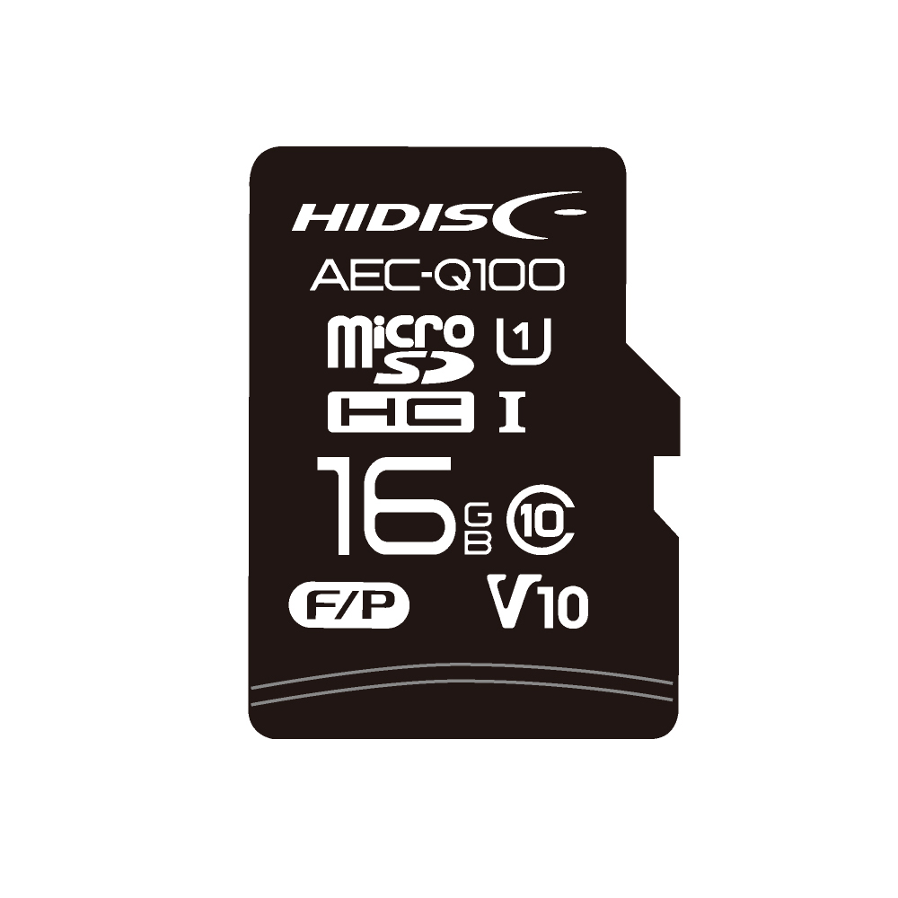 AEC-Q100対応 HIDISC 車載用途向けMLCチップ搭載 microSDHCカード 16GB