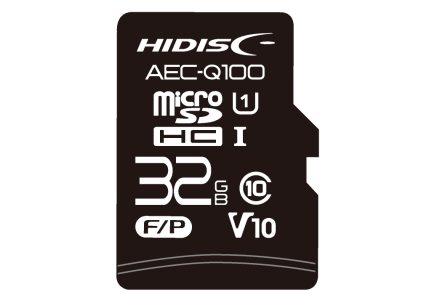 AEC-Q100対応 HIDISC 車載用途向けMLCチップ搭載 microSDHCカード 32GB
