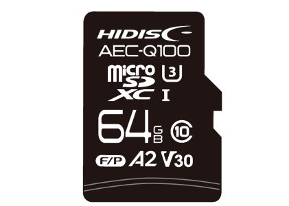 AEC-Q100対応 HIDISC 車載用途向けV30 U3スペック microSDXCカード 64GB