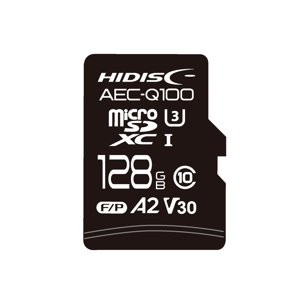 AEC-Q100対応 HIDISC 車載用途向けV30 U3スペック microSDXCカード 128GB