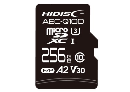 AEC-Q100対応 HIDISC 車載用途向けV30 U3スペック microSDXCカード 256GB