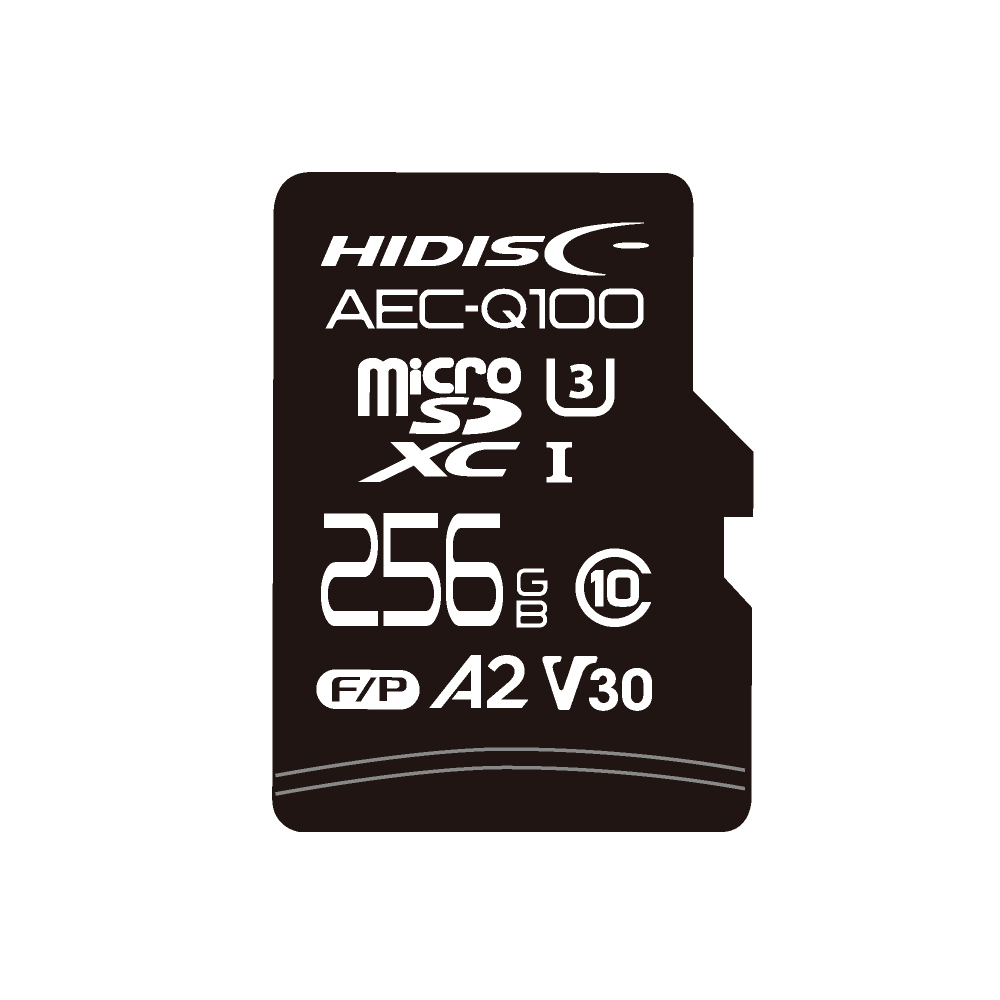 AEC-Q100対応 HIDISC 車載用途向けV30 U3スペック microSDXCカード 256GB