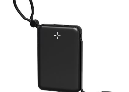 HIDISC PD20W急速充電対応 ケーブル一体型モバイルバッテリー 10000mAh ブラック HD4-MBTC10W2CPD20BK