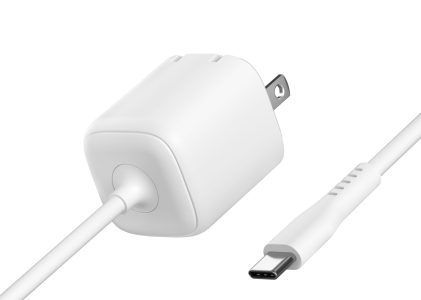 HIDISC Type-Cケーブル一体型AC充電器 ケーブルと充電器がこれ1つに HD-AC20WC15WH