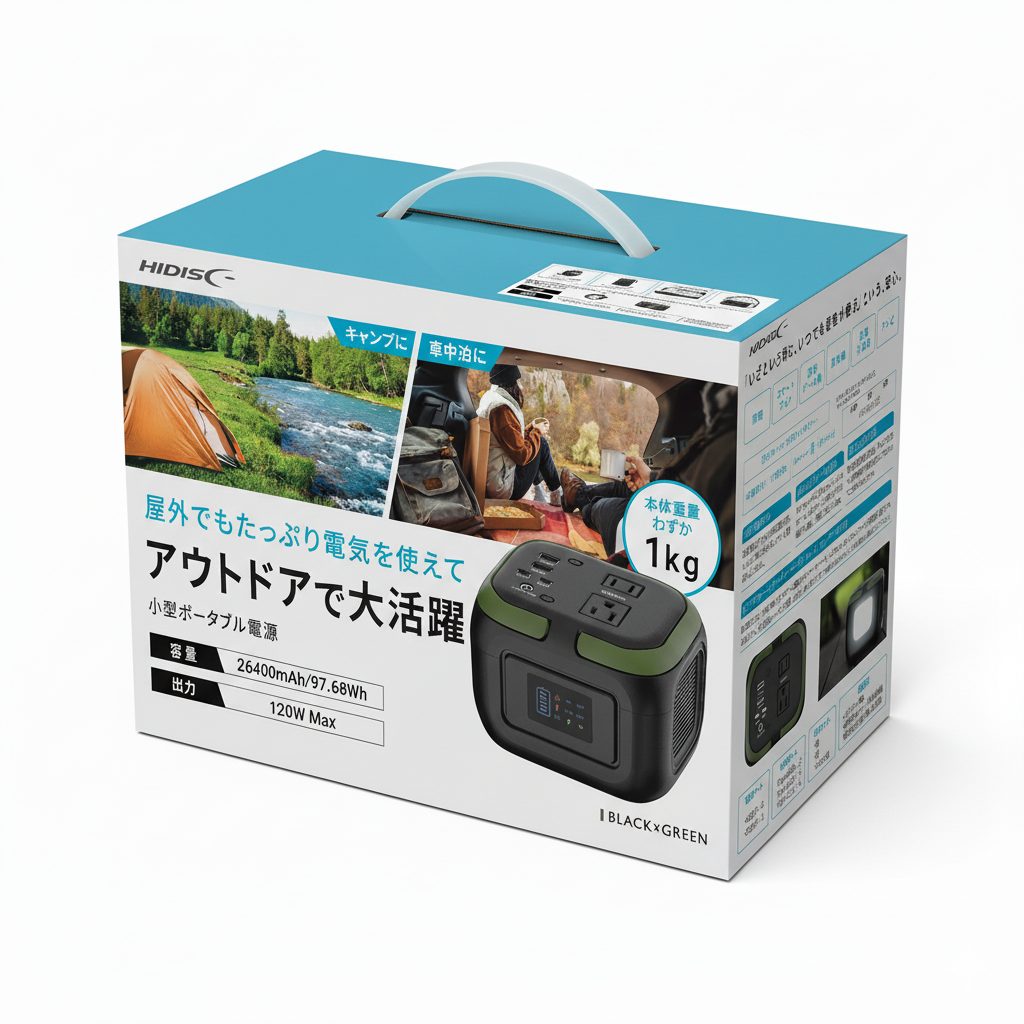 HIDISC ポータブル電源 HD-PP562400 62400mAh HIDISC ポータブル電源 HD-PP562400 62400mAh 磁気研究所 ポータブル