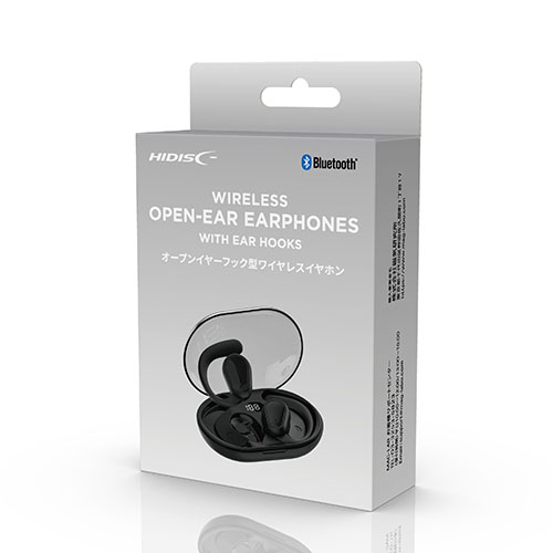 HIDISC オープンイヤーフック型ワイヤレスイヤホン HDOEEBT42BK